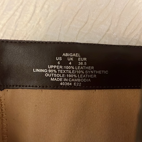 LAUREN RALPH LAUREN ABIGAEL WOMENS LEATHER ANKLE BOOTIE BOOTS SIZE 6B CHOCOLATE - Picture 9 of 9